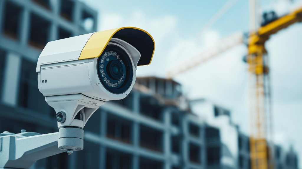 a camera on a pole